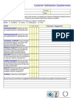 Customer Satisfaction Questionnaire PDF