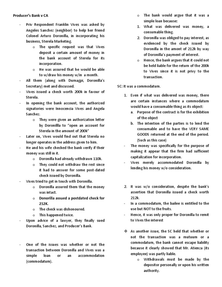 Quintos V Beck PDF Cheque Loans