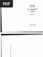 ROLAND BARTHES La Chambre Claire Note Sur La Photographie