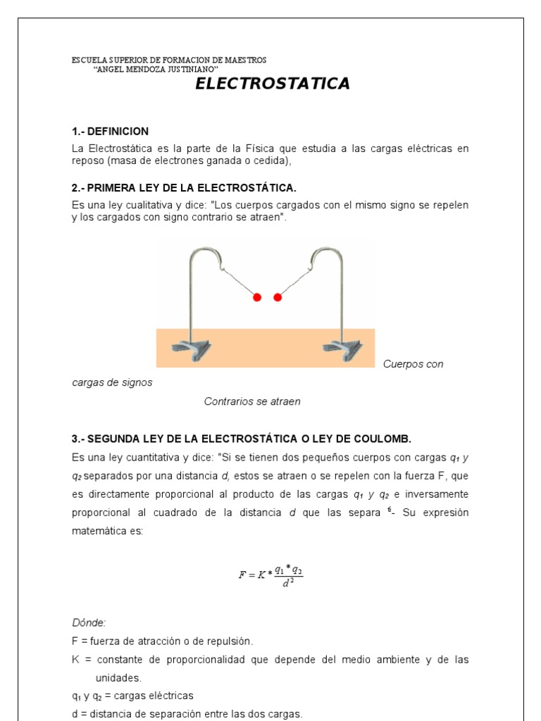 Electrostatic A | PDF | Electrostática | Carga eléctrica