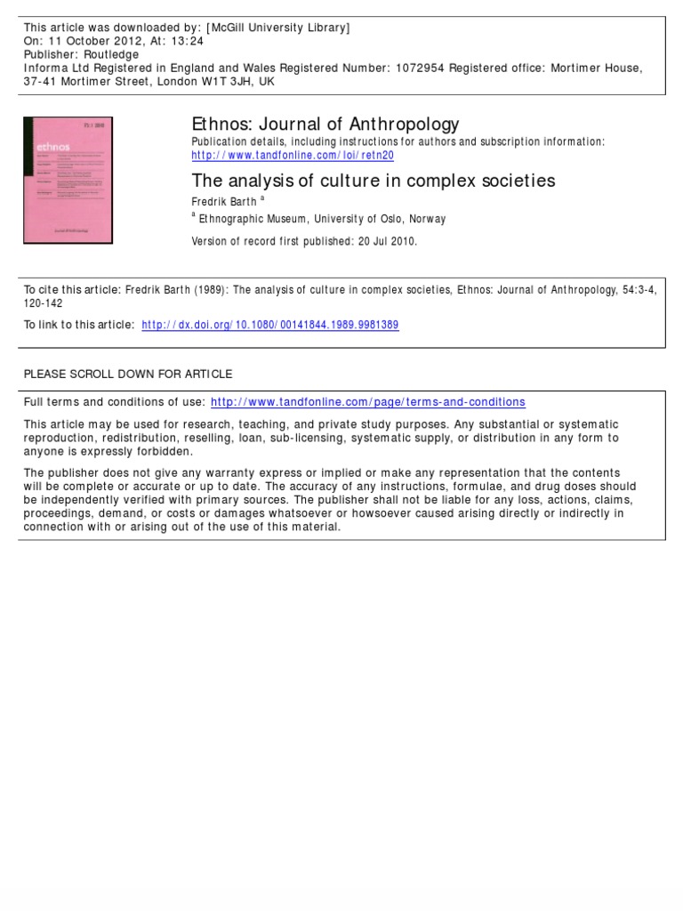 Analyzing Culture in Complex Societies | PDF | Anthropology | Bali