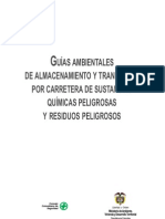GUÍAS AMBIENTALES DE ALMACENAMIENTO Y TRANSPORTE POR CARRETERA DE SUSTANCIAS QUÍMICAS PELIGROSAS Y RESIDUOS PELIGROSOS