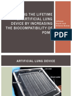 Increasing The Lifetime of Artificial Lung Device by Increasing The Biocompatibility of Pdms
