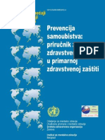 Prevencija Samoubistva Priručnik Za Zdravstvene Radnike