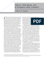 Domestic Violence, Child Abuse, and Trustworthiness Exceptions After Crawford by Myrna S. Raeder