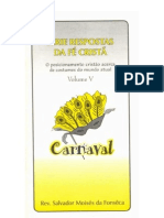 Carnaval - Série Respostas da Fé Cristã - Vol. 5 - Salvador Moisés da Fonsêca