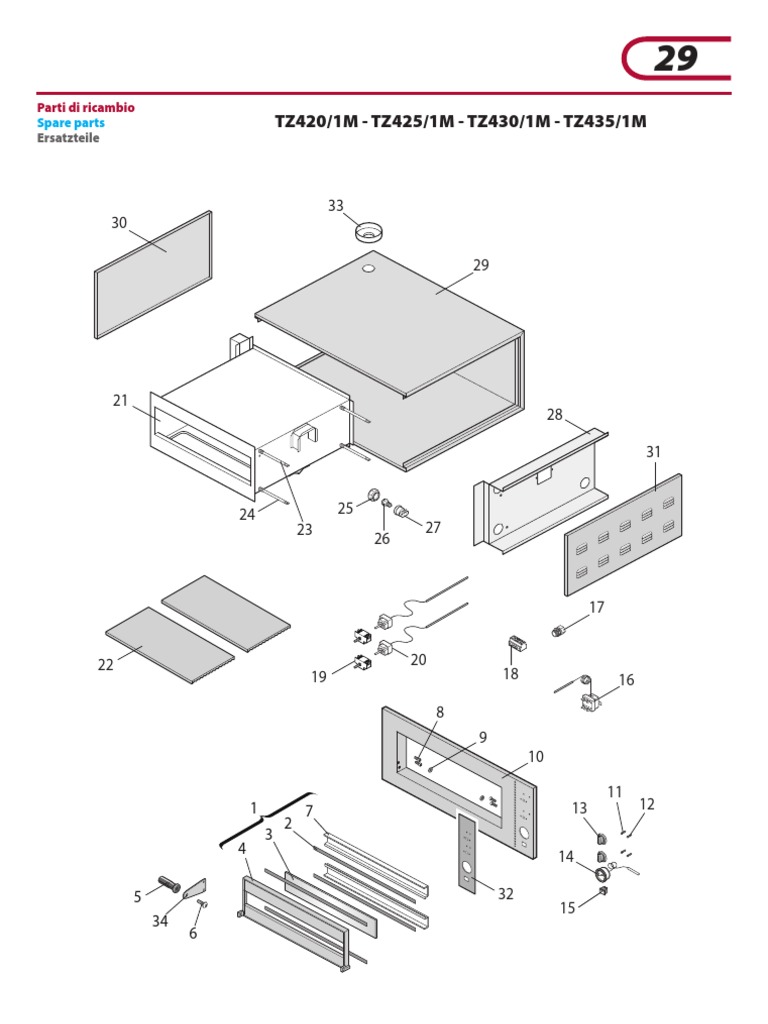 Cuppone Pizza Oven Spare Parts Tiziano Single Deck Electric Pizza