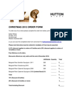Hutton: Christmas 2012 Order Form