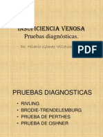 Pruebas diagnósticas para insuficiencia venosa