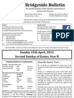 Bridgeside Bulletin: Sunday 15th April, 2012 Second Sunday of Easter, Year B