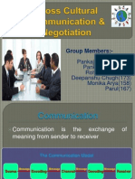 Cross Cultural Communication & Negotiation