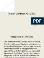 Unit 1 Indian Contract Act 1872