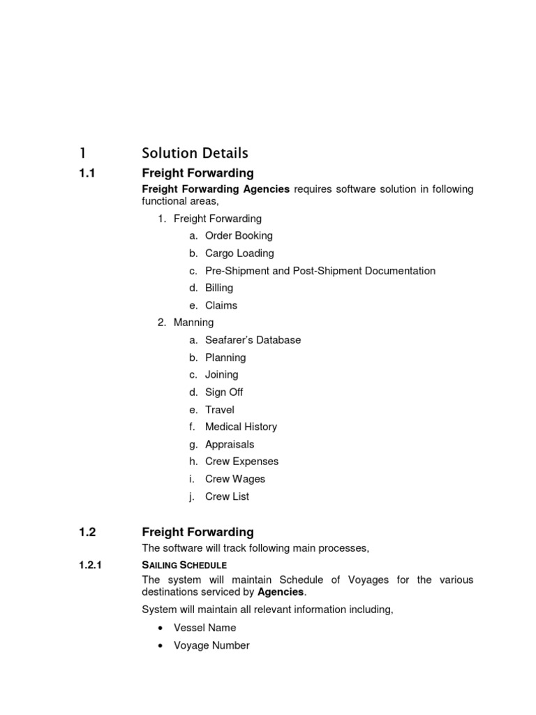 Freight Forwarding Software Solutions | PDF | Cargo | Ship Transport