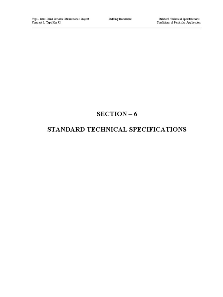 6&7. STD Spec. & Special Provission | PDF | General Contractor ...