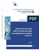 Deterrence of fraud with EU funds through investigative journalism in EU-27