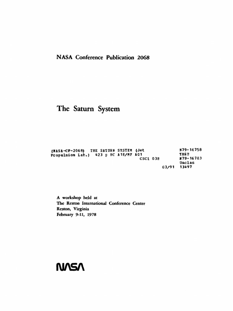 The Saturn System | PDF | Gravity Assist | Jupiter