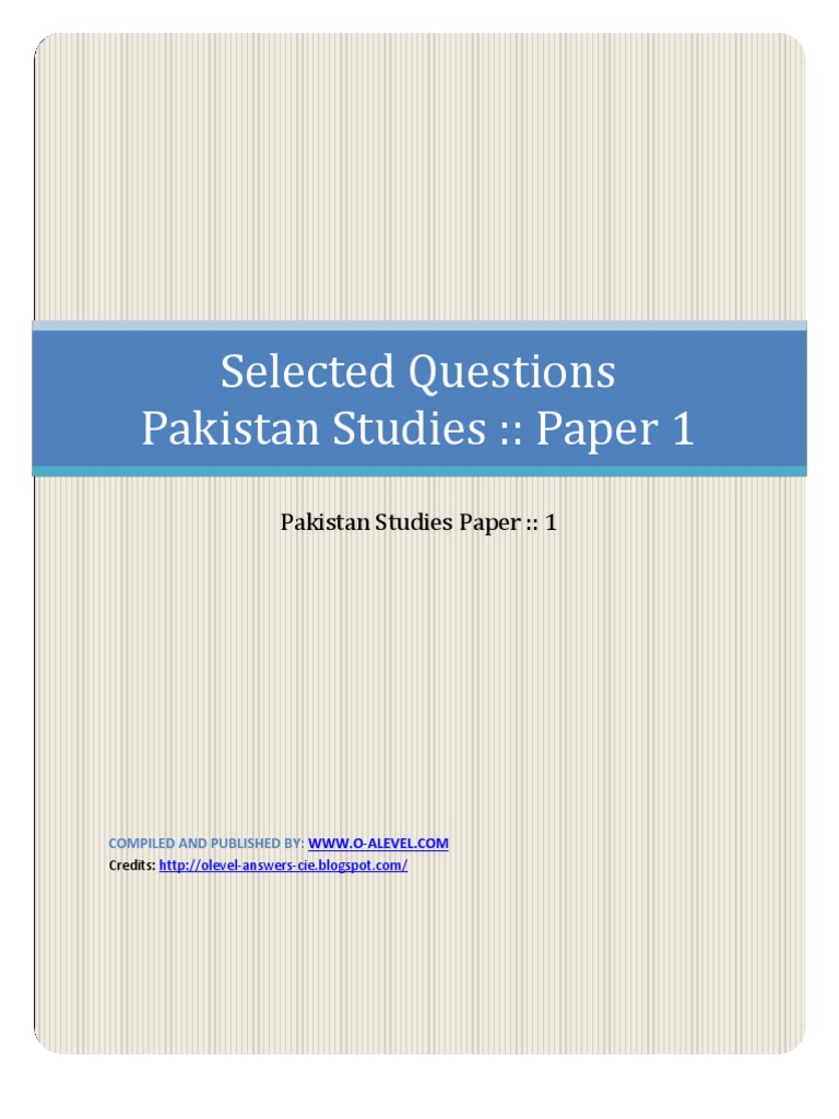 Pakistan Studies History Complete Notes | PDF | History