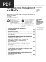 Environmental Management and Health Volume 13 Number 4 2002