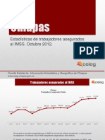 Trabajadores asegurados al IMSS en Chiapas, octubre 2012