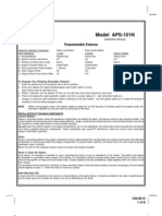 Model APS-101N: Programmable Features