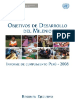 ONU Objetivos de Desarrollo del Milenio ( Peru, 2008 )