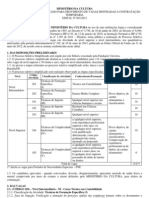 Edital Da Seleção Do Ministério Da Cultura