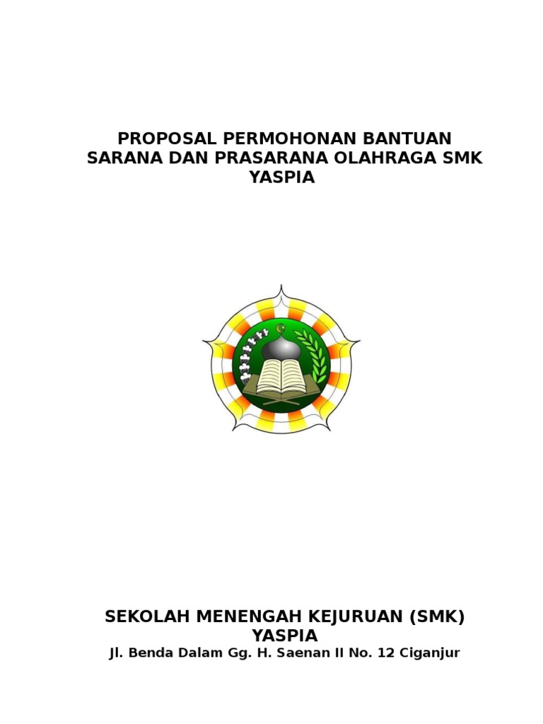 Sampul Permohonan Bantuan Alat Olahraga