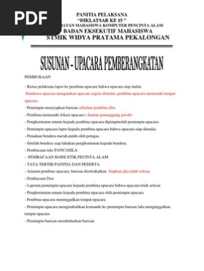 Upacara Pembukaan Penutupan