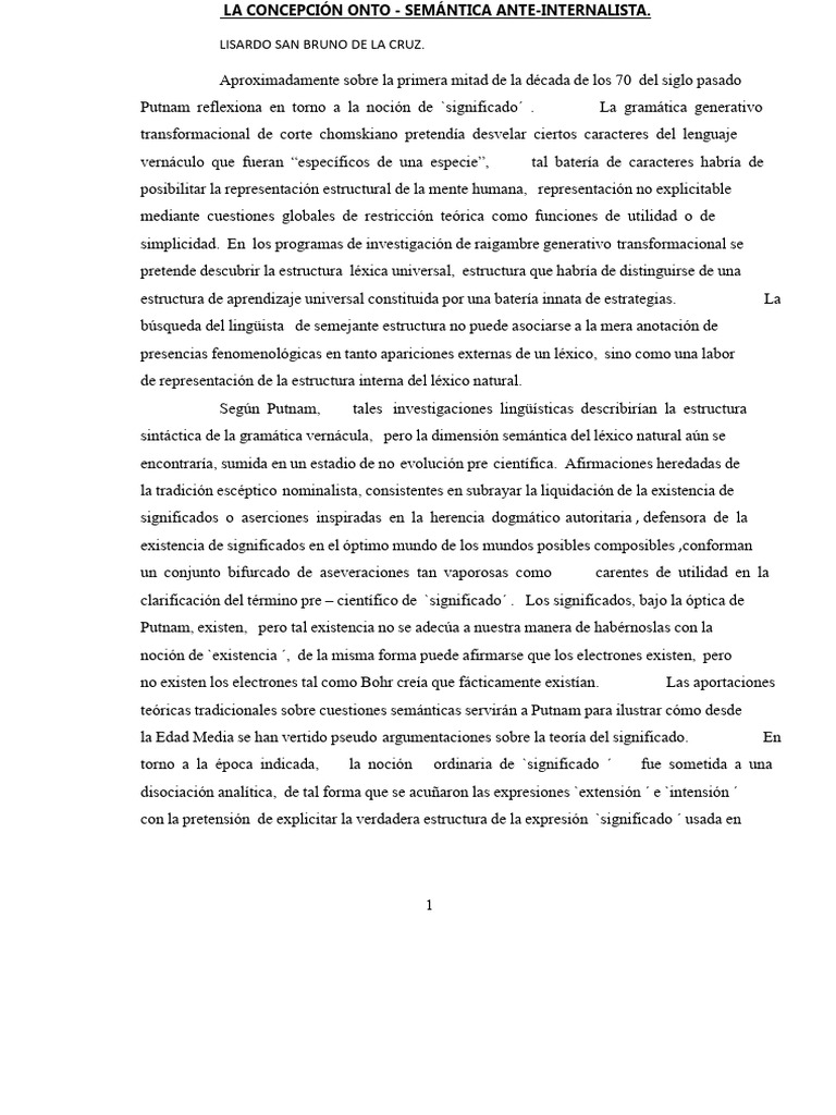 El Significado de ` significado ´. | Verdad | Teoría