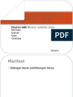 FISIKA Pembiasan Pada Dua Bidang Lengkung (Lensa Tebal)