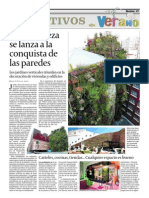 Publicación de Jardines Verticales Urbanarbolismo en Diario 5 Días