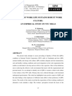 Quality of Work Life Sustains Robust Work Culture An Empirical Study On NTC Mills