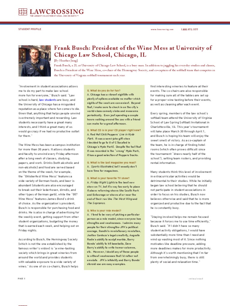 Frank Busch President Of The Wine Mess At University Of