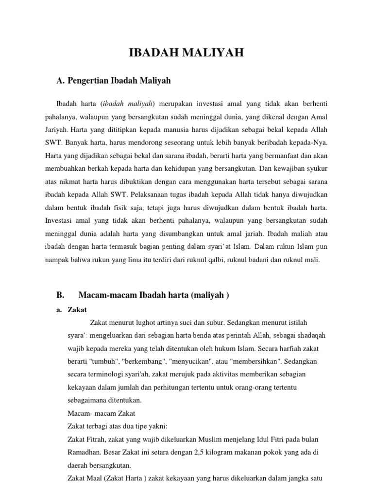 Ibadah Maliyah Pdf