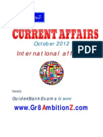 October 2012 Month Current Affairs - International