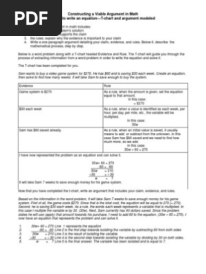 Constructing a Viable Argument in Math2