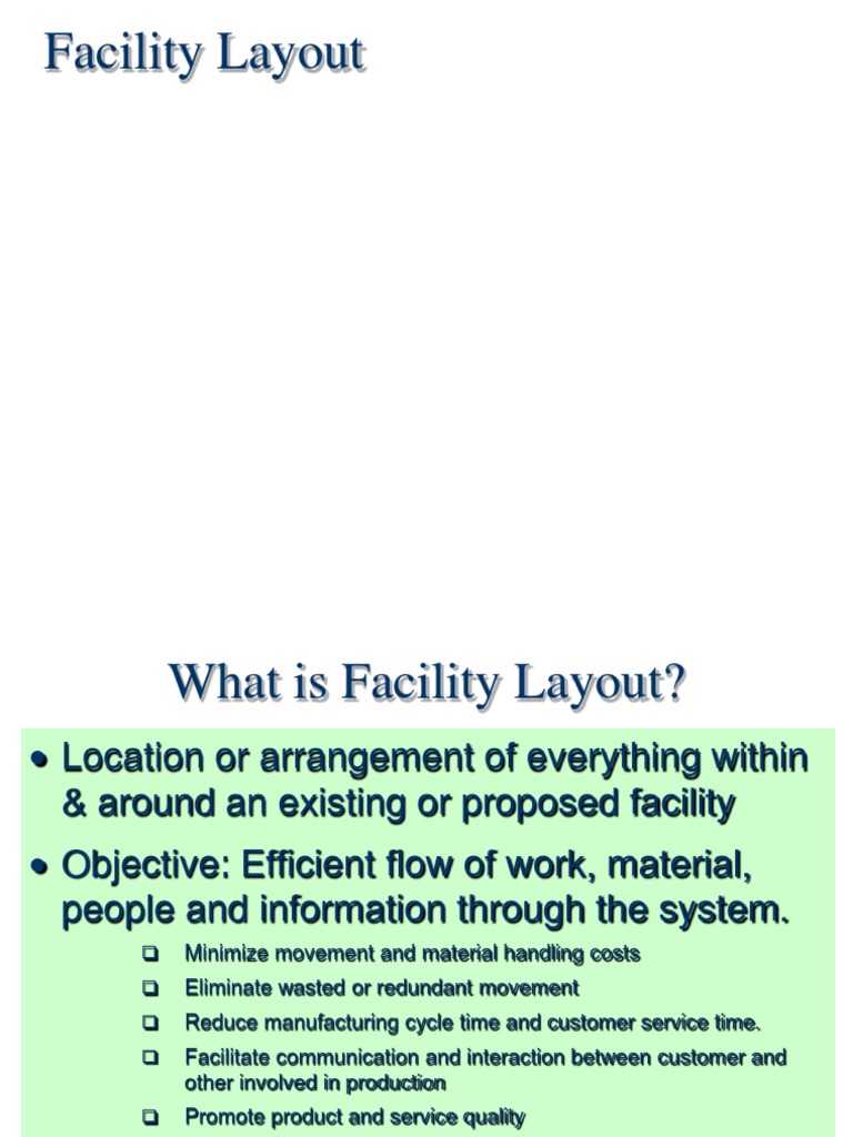 Facility Layout in Industrial Engineering | PDF | Page Layout ...