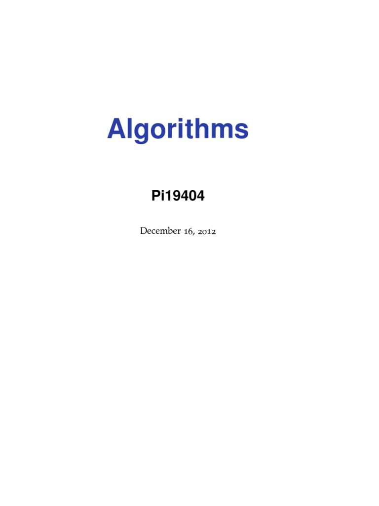 Algorithms | PDF