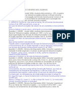 Direitos e deveres dos usuários de telecomunicações