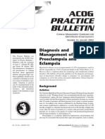 No. 33. Diagnosis and Management of Preeclampsia and Eclampsia