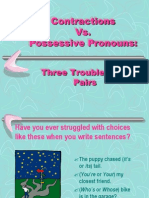 Contractions vs. Possessive Pronouns:: Three Troublesome Pairs