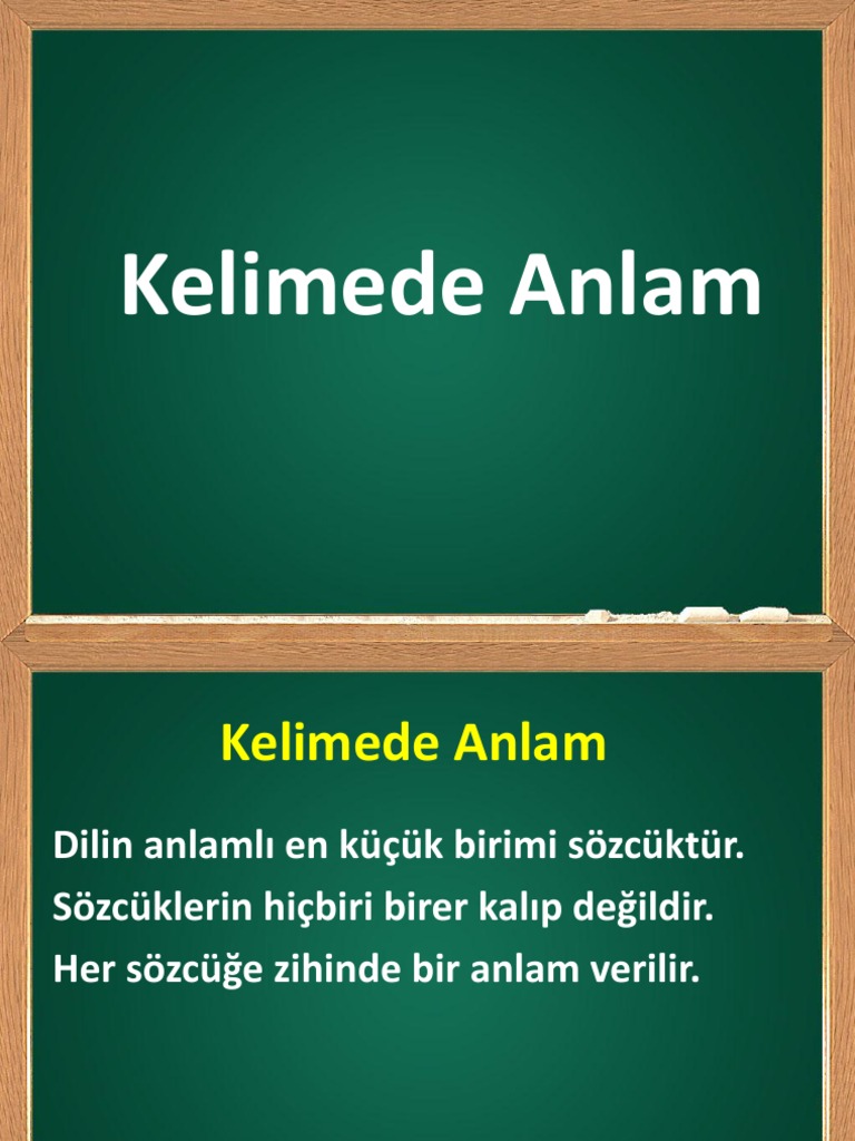 Kelimede Anlam | PDF