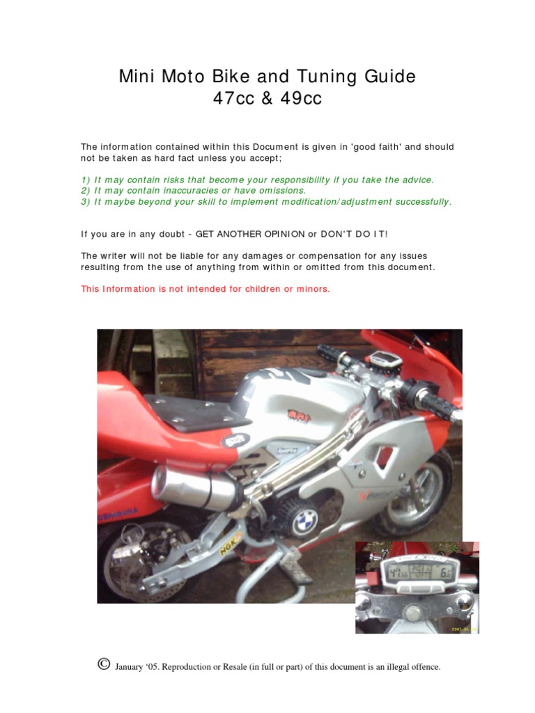 Complete Mini Moto Guide PDF | PDF | Carburetor | Throttle