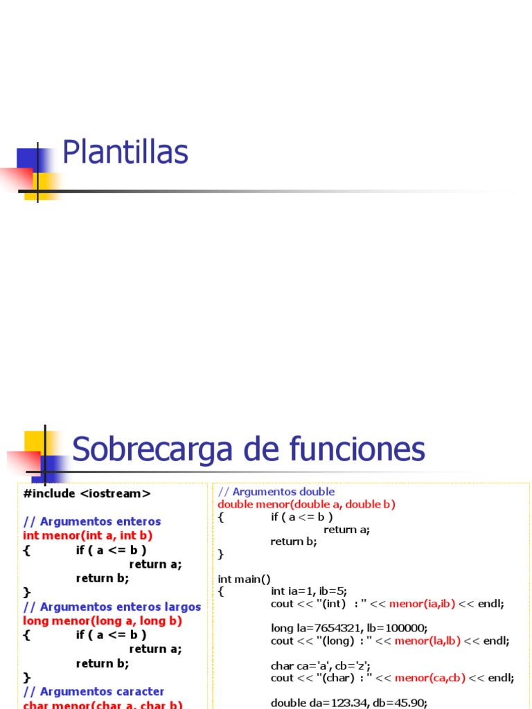 Plantillas Programacion | PDF | C ++ | Programación orientada a objetos