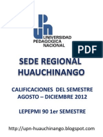 Calificaciones LEPEPMI 1er SEMESTRE