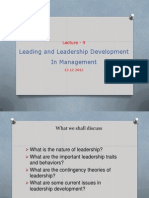 Lecture 9 - Leading and Leadership