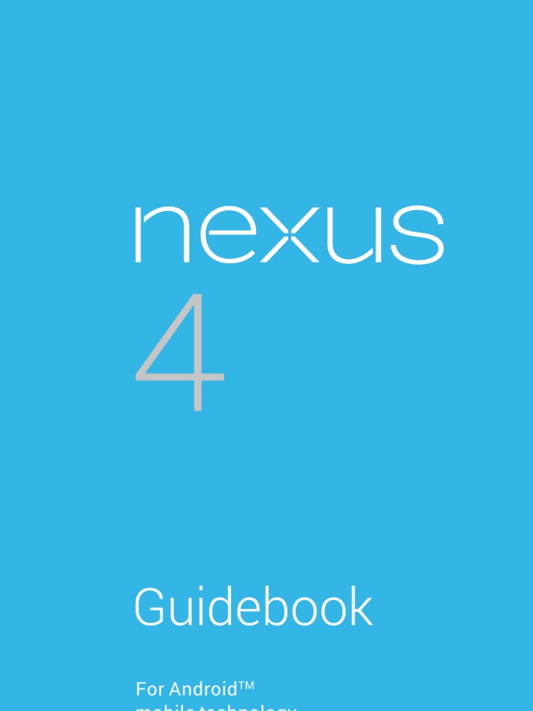 Google Nexus 4 Manual Guidebook | PDF | Google Play | Gmail