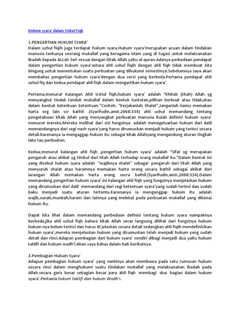 Hukum Syara