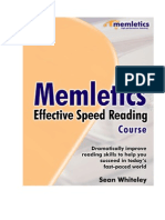 Memletics Effective Speed Reading Course PDF