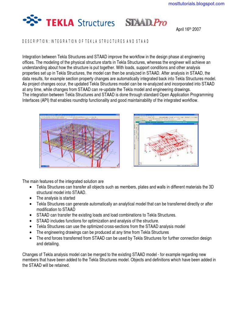 Tekla Structure Analysis & Design Link With Analysis Software | PDF | 3 ...